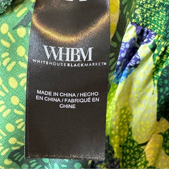 WHBM Tropical Floral Green Sleeveless Halter Maxi Dress 2 - Picture 10 of 12